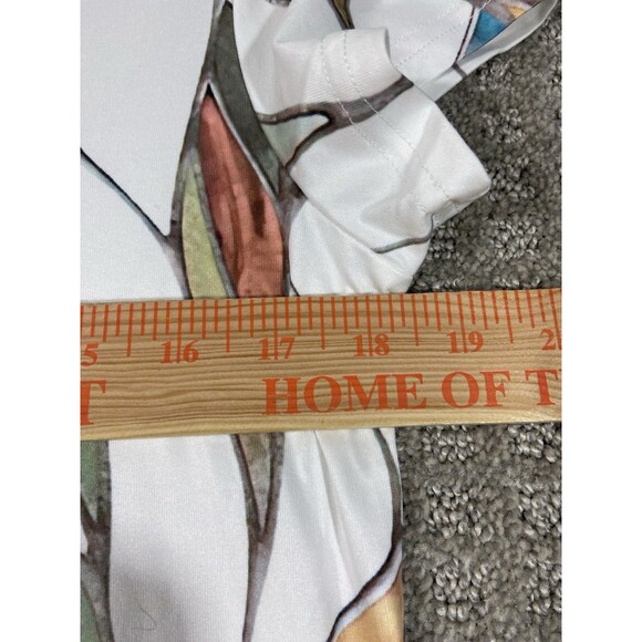 Noracora Maxi Dress Womens Small Cream Geometric Square Neck Cap Sleeve NWOT - Picture 6 of 8